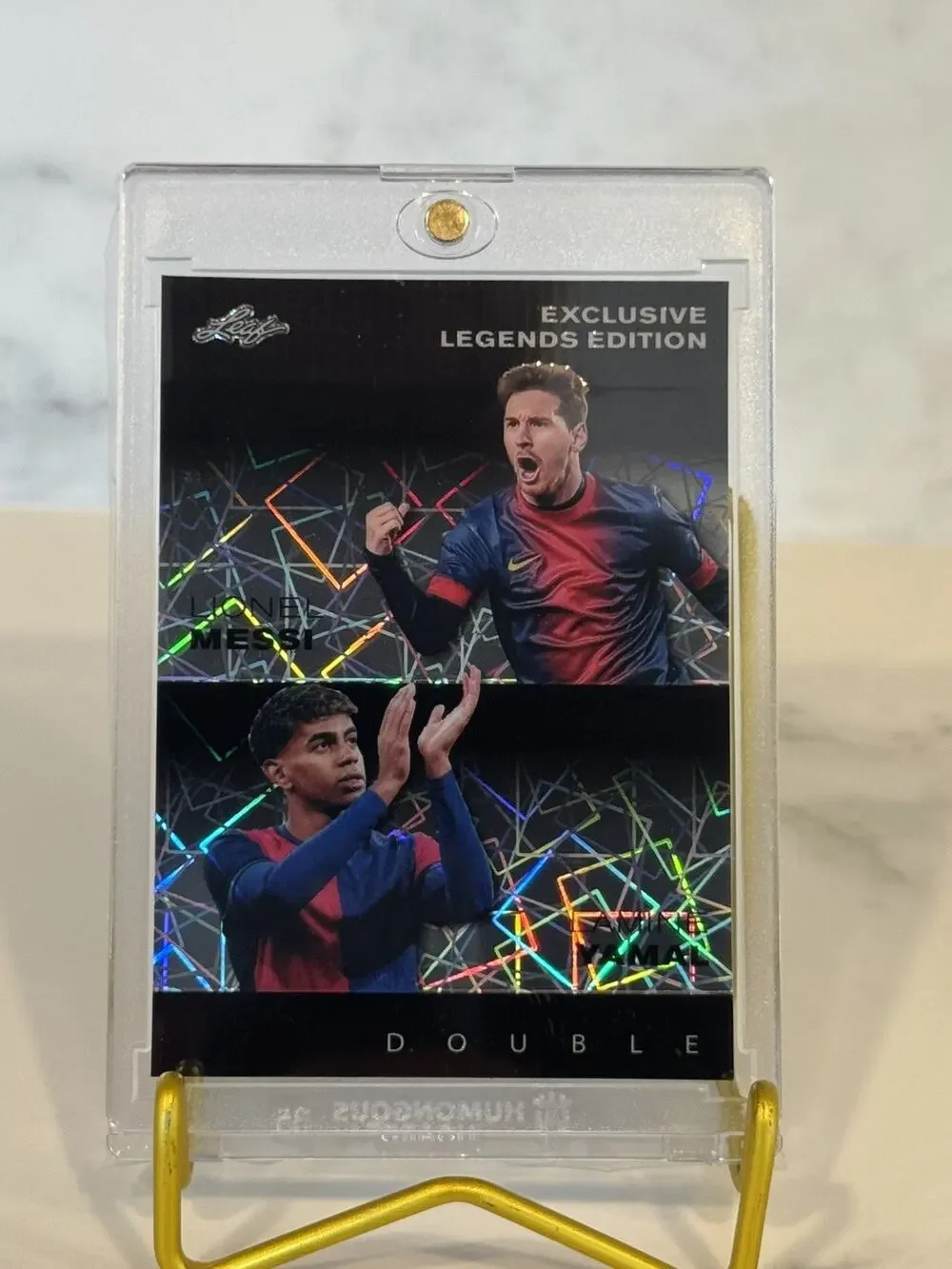 Messi & Yamal 2024 Leaf Exclusive Legends Edition Double Black Laser ELE-80 #4/7